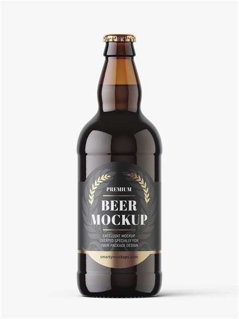 Download Black Amber Bottle With Dark Beer 250ml